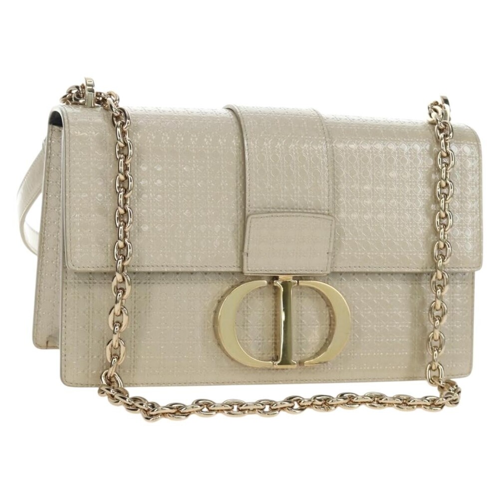 Christian Dior 30 Montaigne Chain Flap Micro Cannage Metallic Calfskin